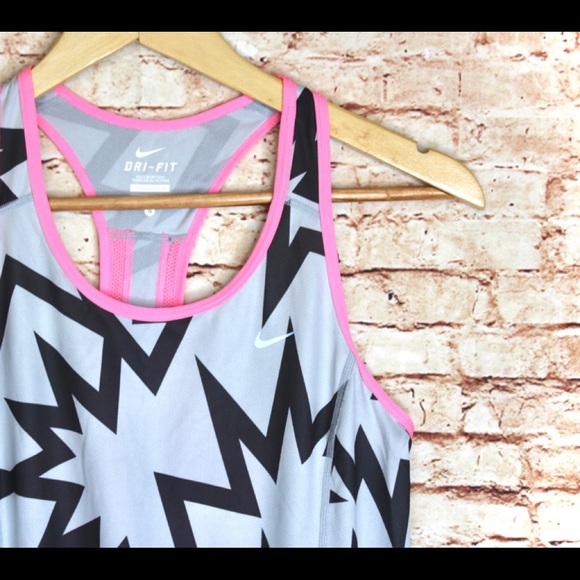 Nike Crazy Pattern Racerback Tank Top Lightweight - Picture 2 of 7